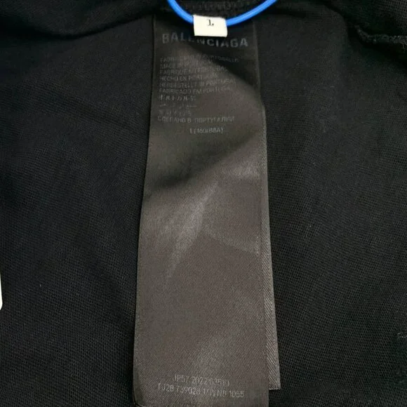 Balenciaga 2022 Black cotton crewneck short-sleeve T-shirt